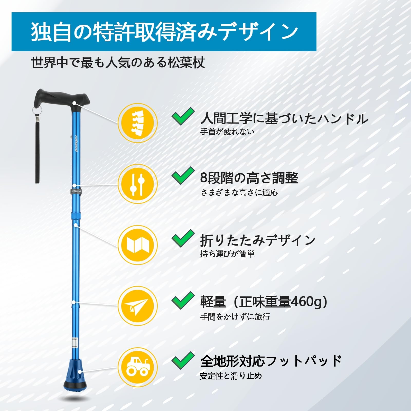 楽天市場】杖 自立式 介護