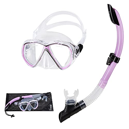 3点セット シュノーケリングセット ピンク 大人用