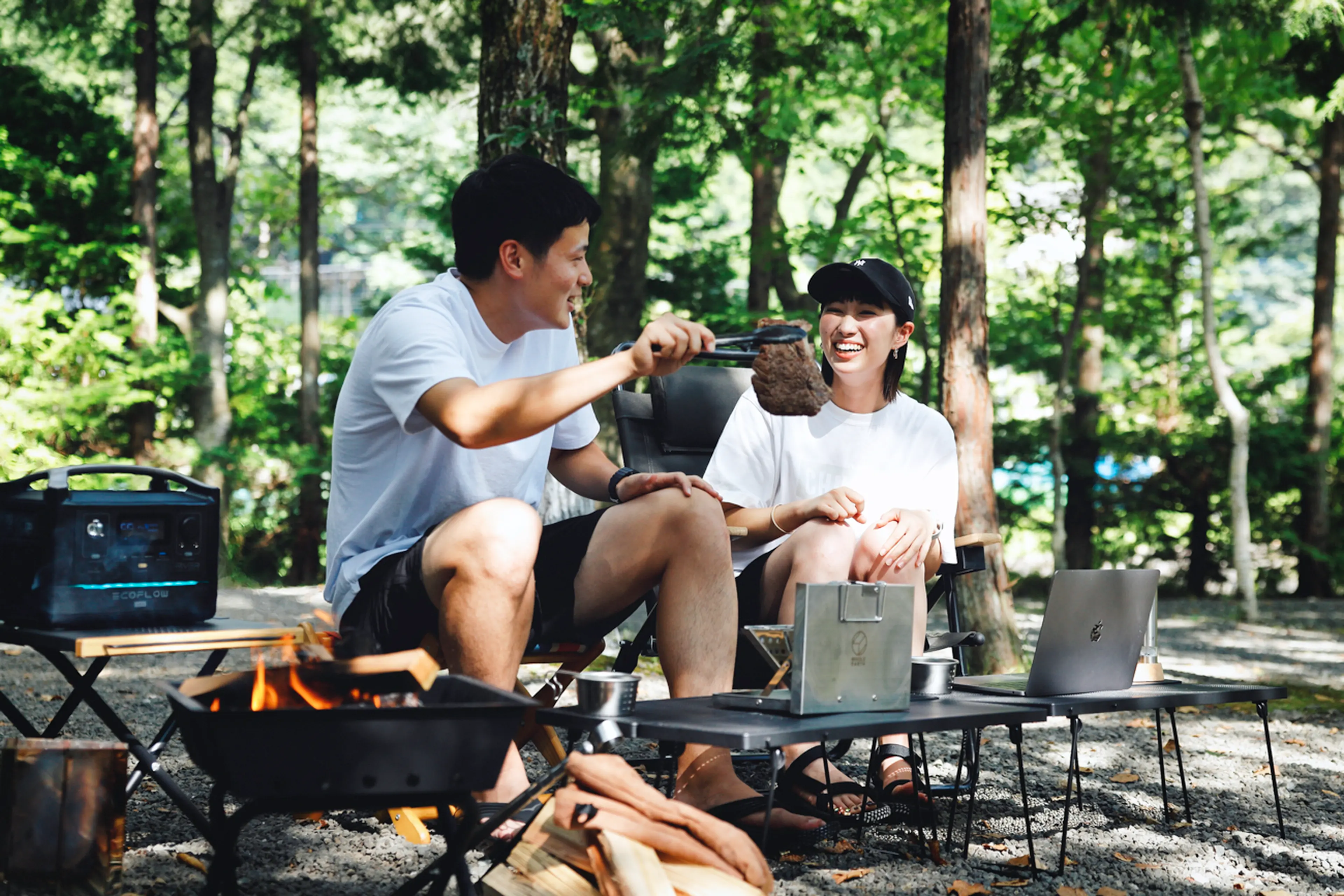 ☆ワンアクション ローテーブル☆Ｌサイズ☆ロースタイルキャンプ☆ウッドテーブル☆