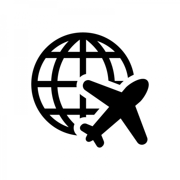 旅行・お出かけのシルエット無料のAi・PNG白黒シルエットイラスト