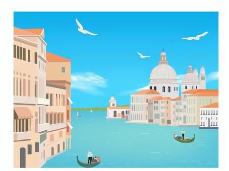 フリー素材 地中海風の街並み 4枚