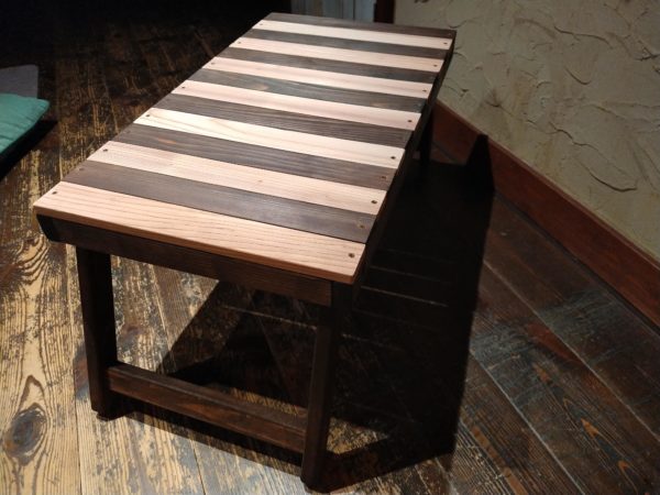 自作サイドアップボックステーブル