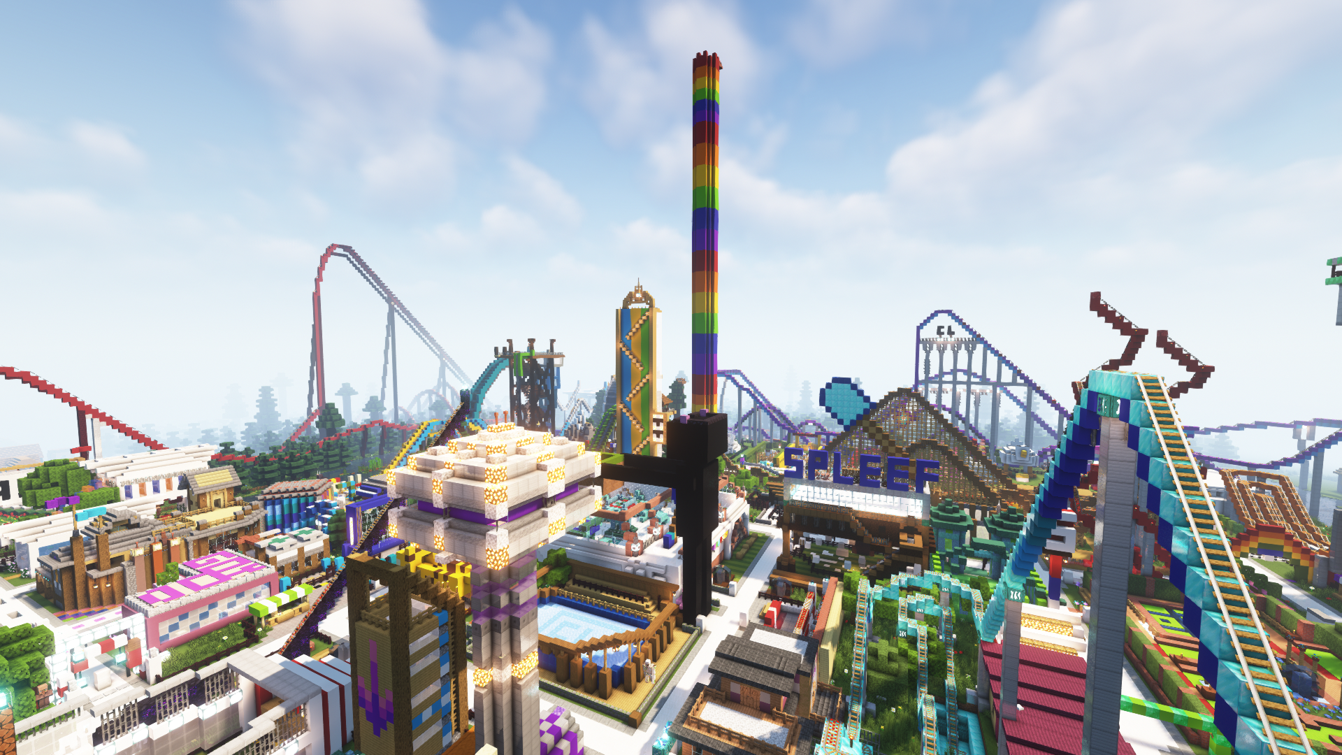 マイクラ遊園地 入場ゲートとチケット売り場作り！ part4 - YouTube