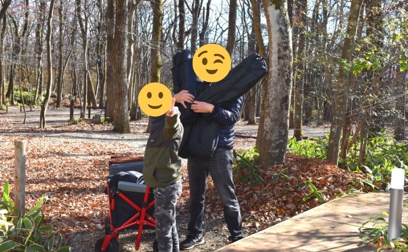 栃木県那須のキャンプ場ならぽんぽこの森ファミリーキャンプ場非日常