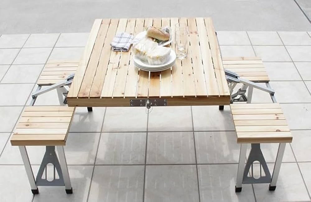 コンロスペース付BBQテーブル ベンチセット テーブルセット セット