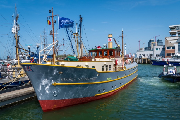 昔の船の写真 明治期？大正期？◇ポートレート海岸港風景色