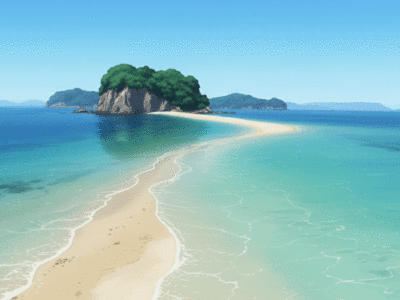 小豆島旅8・絶景スポット1 エンジェルロード へKicking！世界の旅へ