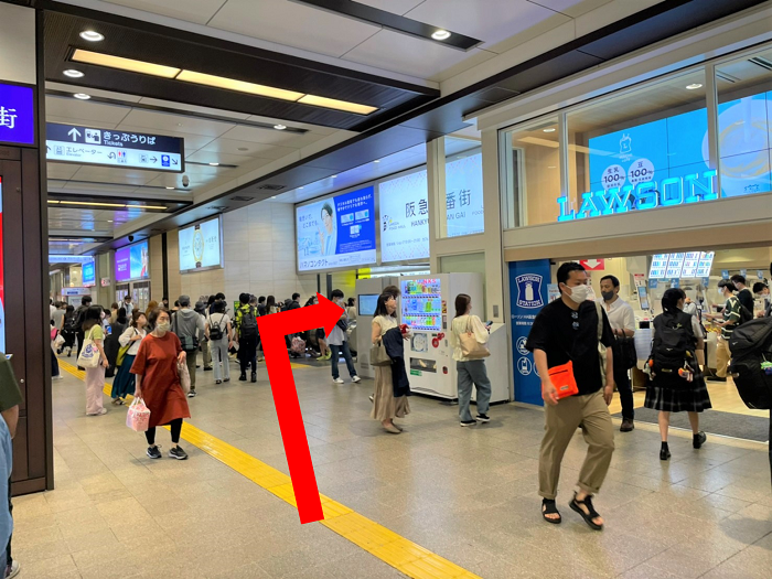 大阪梅田駅 乗降位置・エレベーター乗り場ご案内路線・駅阪急電鉄