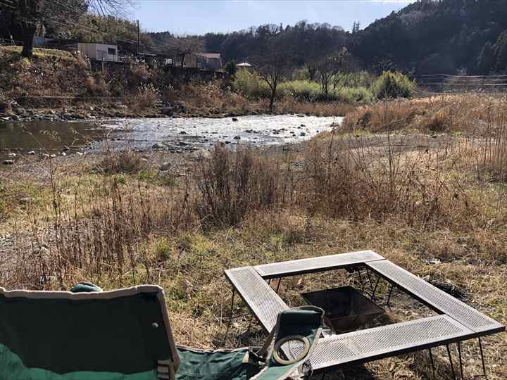 小倉橋下相模川河川敷で焚き火キャンプ焚き火スト@ TAKIBIST.COM