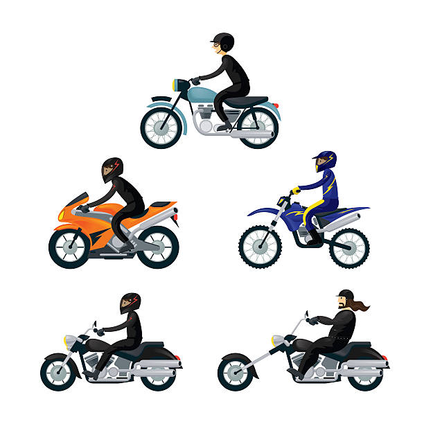 アメリカンバイクに乗る人のイラストかわいいフリー素材集 いらすとや