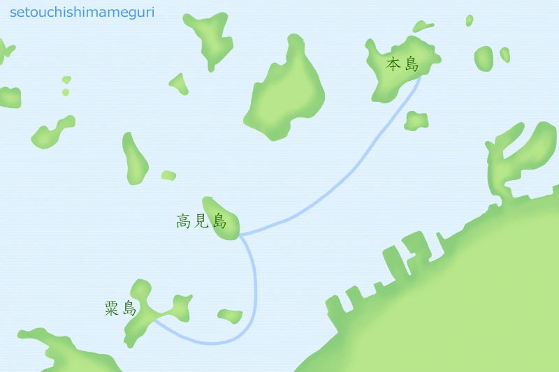 粟島への行き方。須田港の切符売り場とフェリーの案内せとうち島めぐり