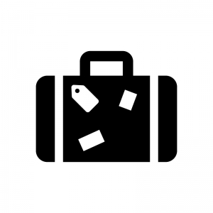 旅行無料のAi・PNG白黒シルエットイラスト