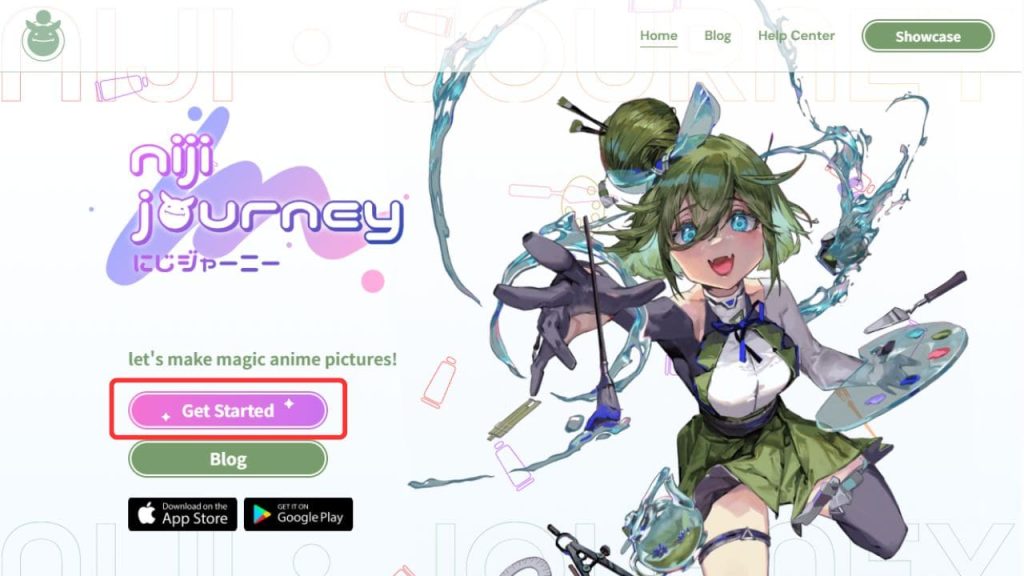 にじジャーニーでは、どのように画像を作成するのですか？モバイル