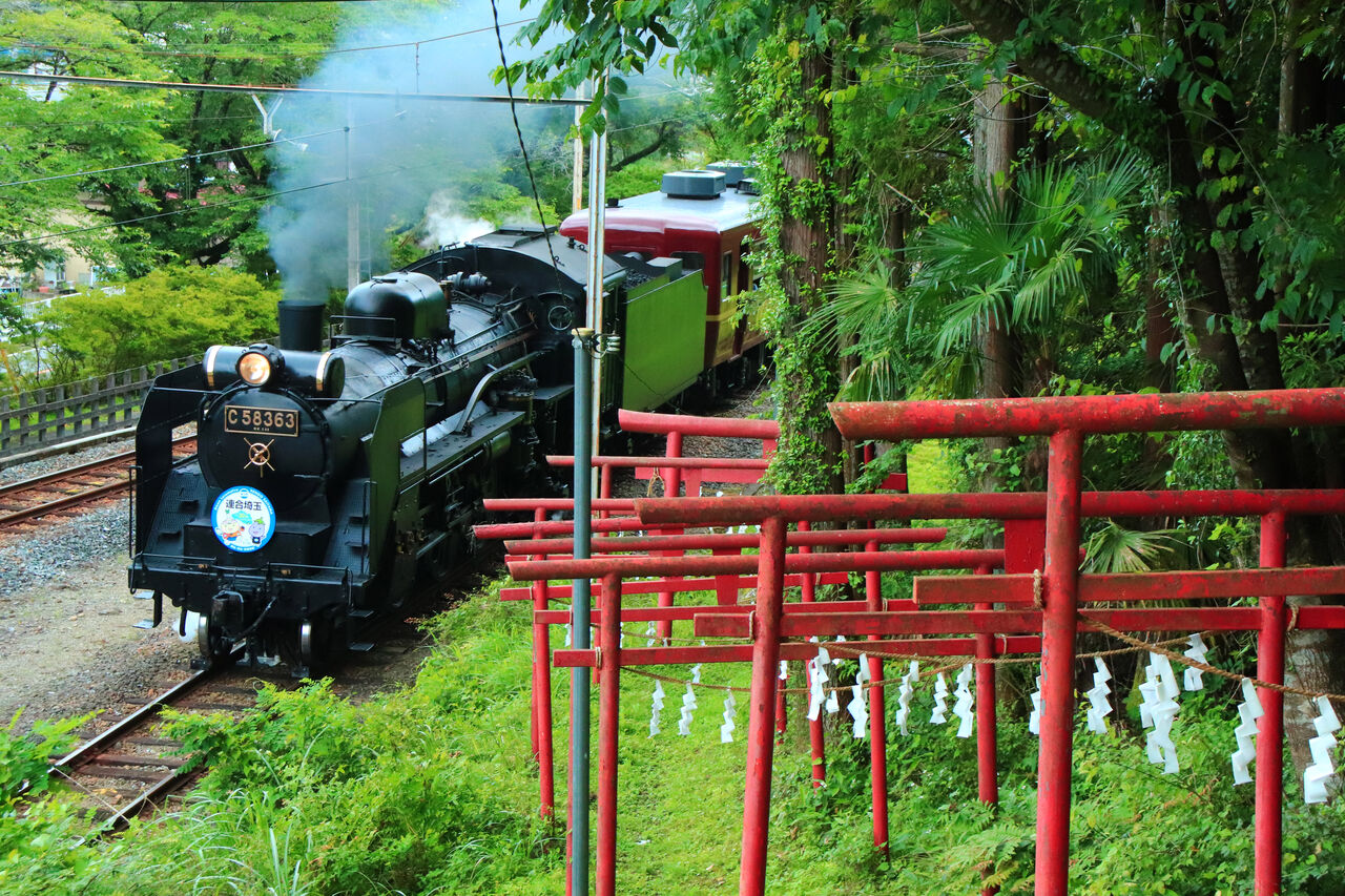秩父鉄道武州日野駅の様子 古い駅舎と発着する列車たち2018.12.16