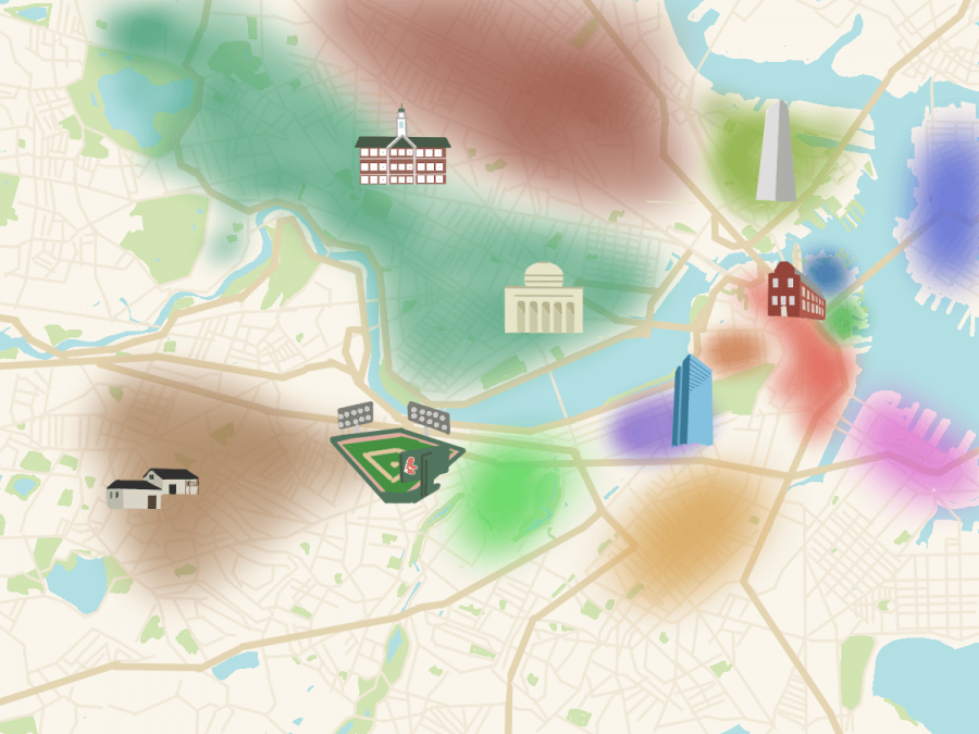 ボストン マサチューセッツ州 MA 州都の位置 米国の州地図上のシルエット