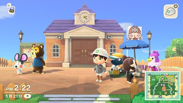 あつ森 島の入り口と飛行場から案内所までの街並みのレイアウト - マイミーボックス myme