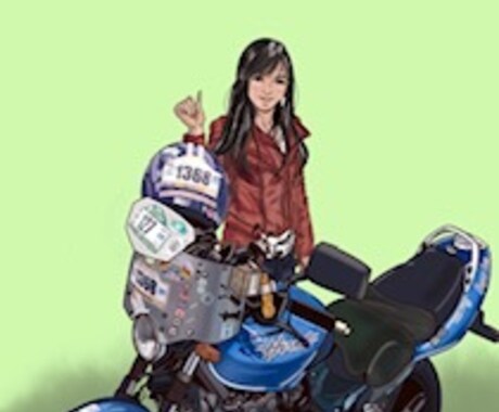 バイクや車などプチリアル系のイラストを描きます オリジナルツールとしてTシャツや缶バッジ、名刺などにも！ココナラ