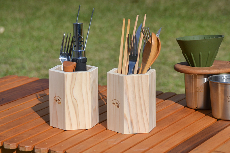 未使用 木製食器 サラダボウル&カトラリー 12点セット アウトドア