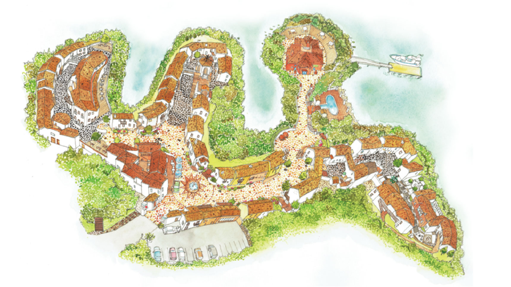 志摩地中海村＞地中海風の街や宮殿で自然美を堪能旅色