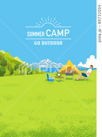 キャンプ場のイラスト素材 - PIXTA