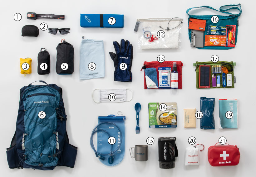 日帰り登山装備 低山登山に向けて必要な持ち物を山と道MINIでパッキング！ー夏山編ーいつもの殿堂入りアイテム達もご紹介してます。 YAMATOMICHIMINI PACKING